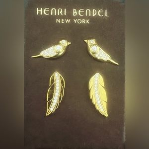 Classic faux diamond earring set.